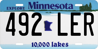 MN license plate 492LER