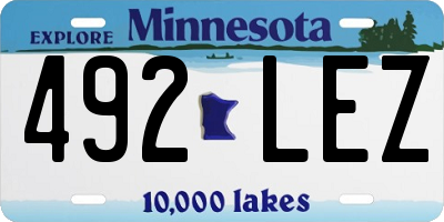 MN license plate 492LEZ