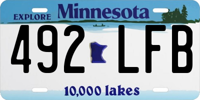 MN license plate 492LFB