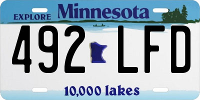 MN license plate 492LFD