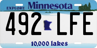 MN license plate 492LFE