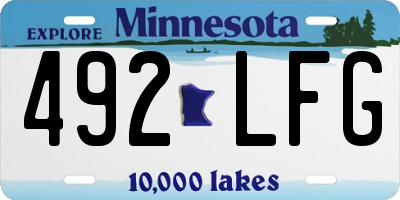 MN license plate 492LFG