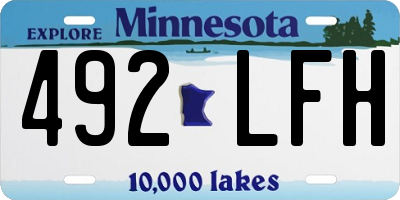 MN license plate 492LFH