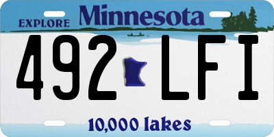 MN license plate 492LFI