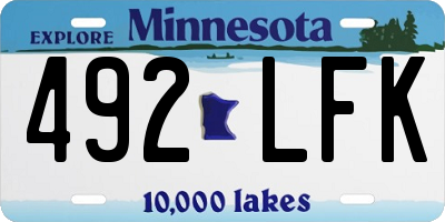 MN license plate 492LFK