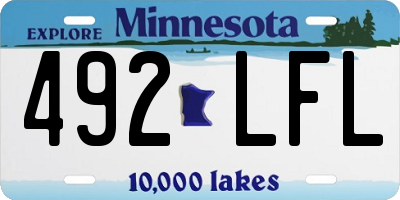 MN license plate 492LFL