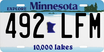 MN license plate 492LFM