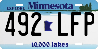 MN license plate 492LFP