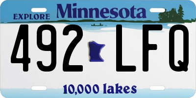 MN license plate 492LFQ