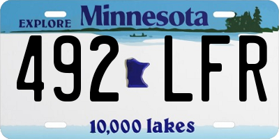 MN license plate 492LFR