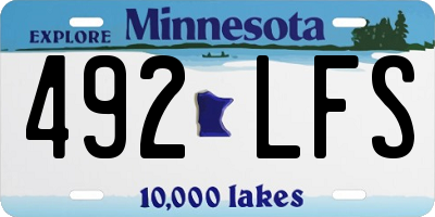 MN license plate 492LFS