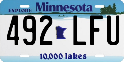 MN license plate 492LFU