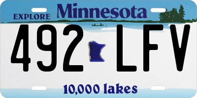 MN license plate 492LFV