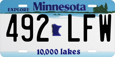 MN license plate 492LFW