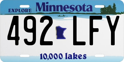 MN license plate 492LFY