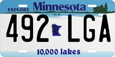 MN license plate 492LGA