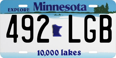 MN license plate 492LGB