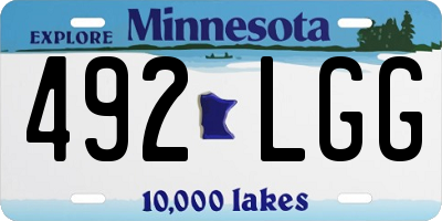 MN license plate 492LGG