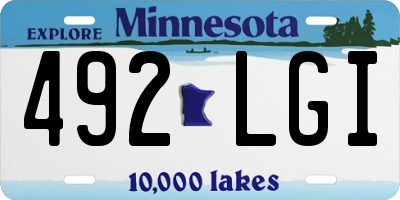 MN license plate 492LGI
