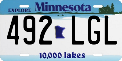 MN license plate 492LGL