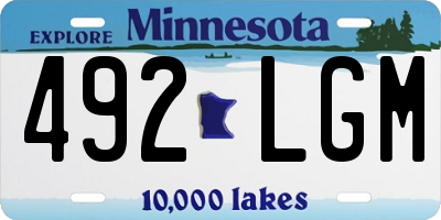 MN license plate 492LGM