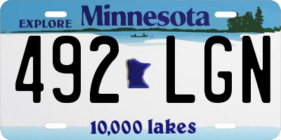 MN license plate 492LGN
