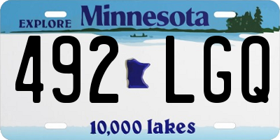 MN license plate 492LGQ