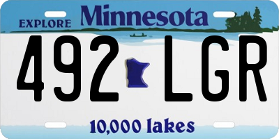 MN license plate 492LGR