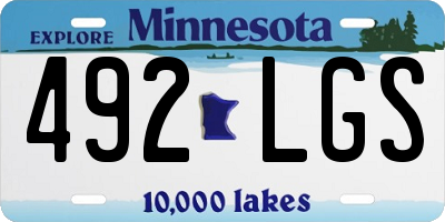 MN license plate 492LGS