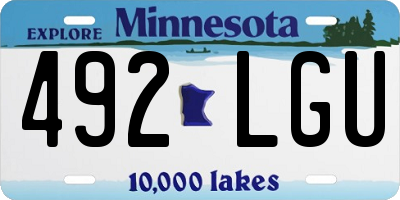 MN license plate 492LGU