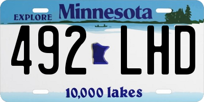 MN license plate 492LHD