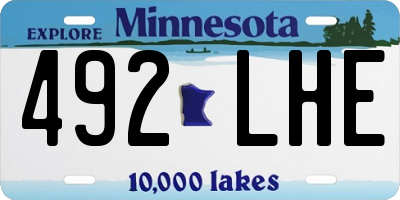 MN license plate 492LHE