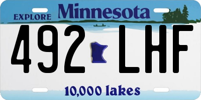 MN license plate 492LHF