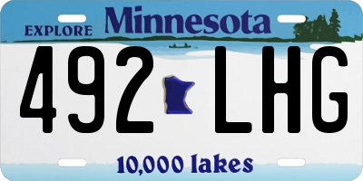 MN license plate 492LHG