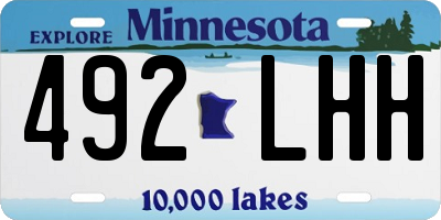MN license plate 492LHH