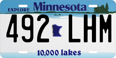 MN license plate 492LHM