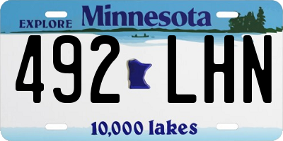MN license plate 492LHN