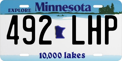 MN license plate 492LHP