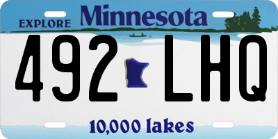 MN license plate 492LHQ