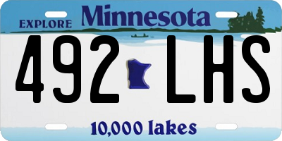 MN license plate 492LHS