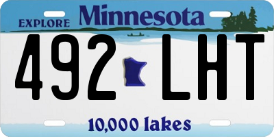 MN license plate 492LHT
