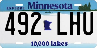 MN license plate 492LHU