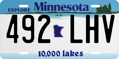 MN license plate 492LHV