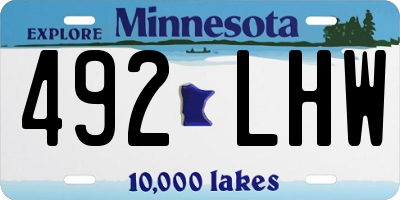 MN license plate 492LHW