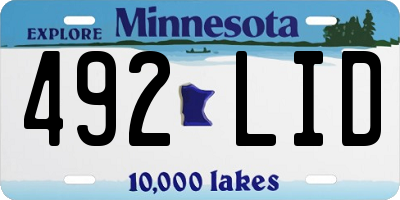 MN license plate 492LID