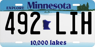 MN license plate 492LIH