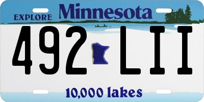 MN license plate 492LII