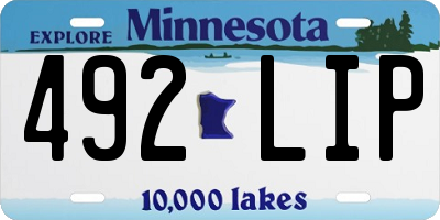 MN license plate 492LIP