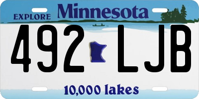 MN license plate 492LJB