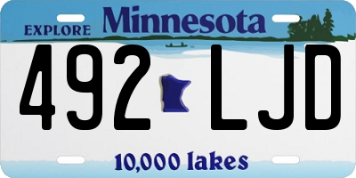 MN license plate 492LJD